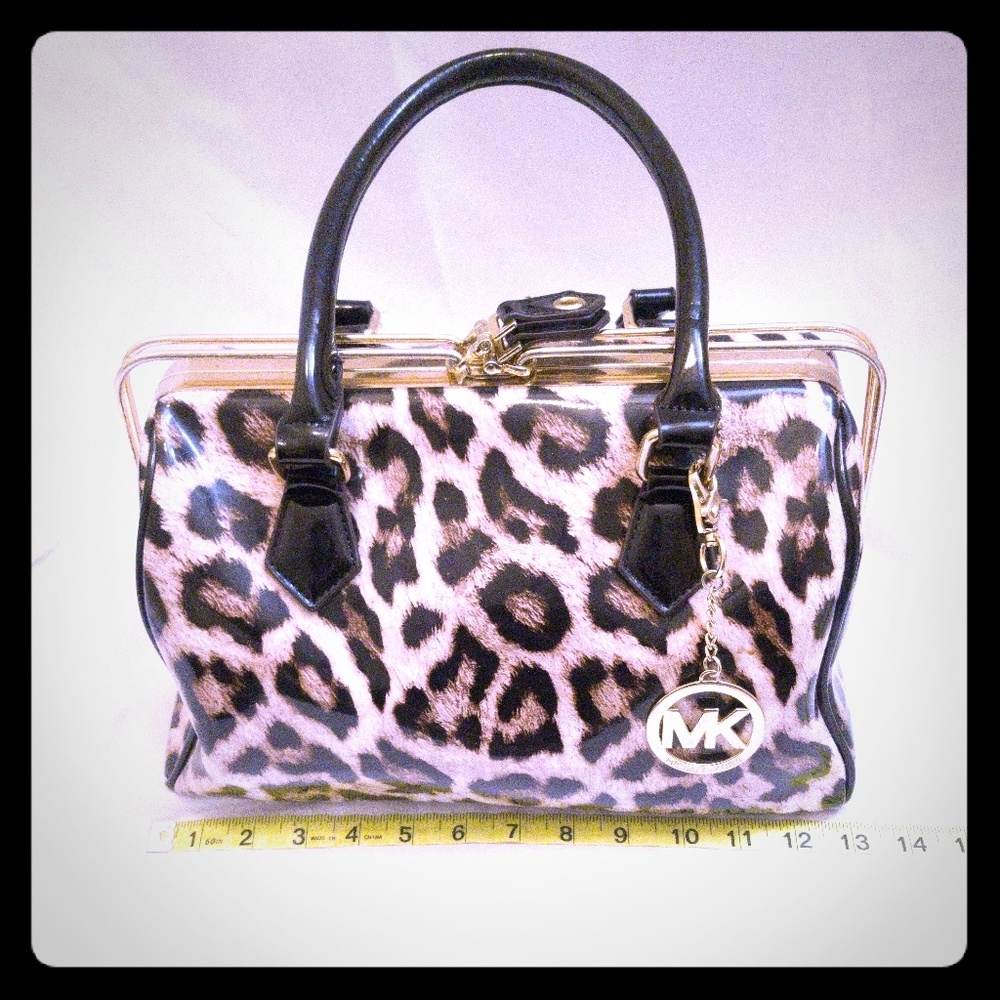 Leopard Print MK Purse